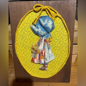 Vintage Holly Hobby hanging picture.